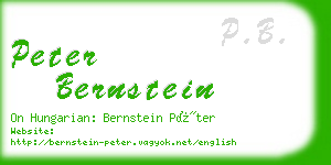 peter bernstein business card
